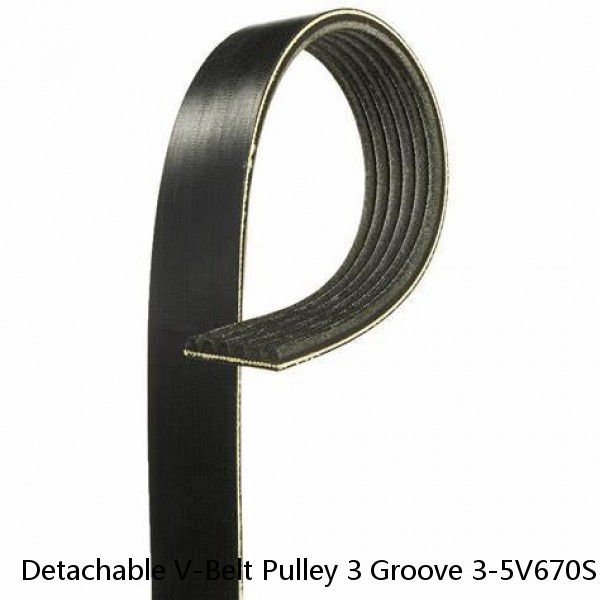 Detachable V-Belt Pulley 3 Groove 3-5V670SK 6.70" O.D. for 5V 5VX Section #1 image