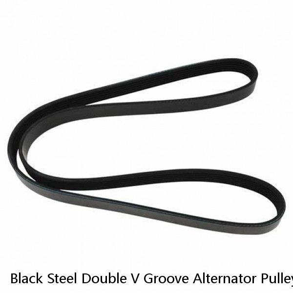 Black Steel Double V Groove Alternator Pulley 2-1/2 Inch 2.5" OD V-Belt GM Ford #1 image