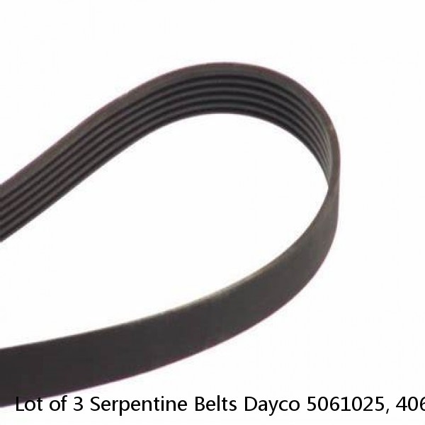 Lot of 3 Serpentine Belts Dayco 5061025, 4061025, K061025 #1 image